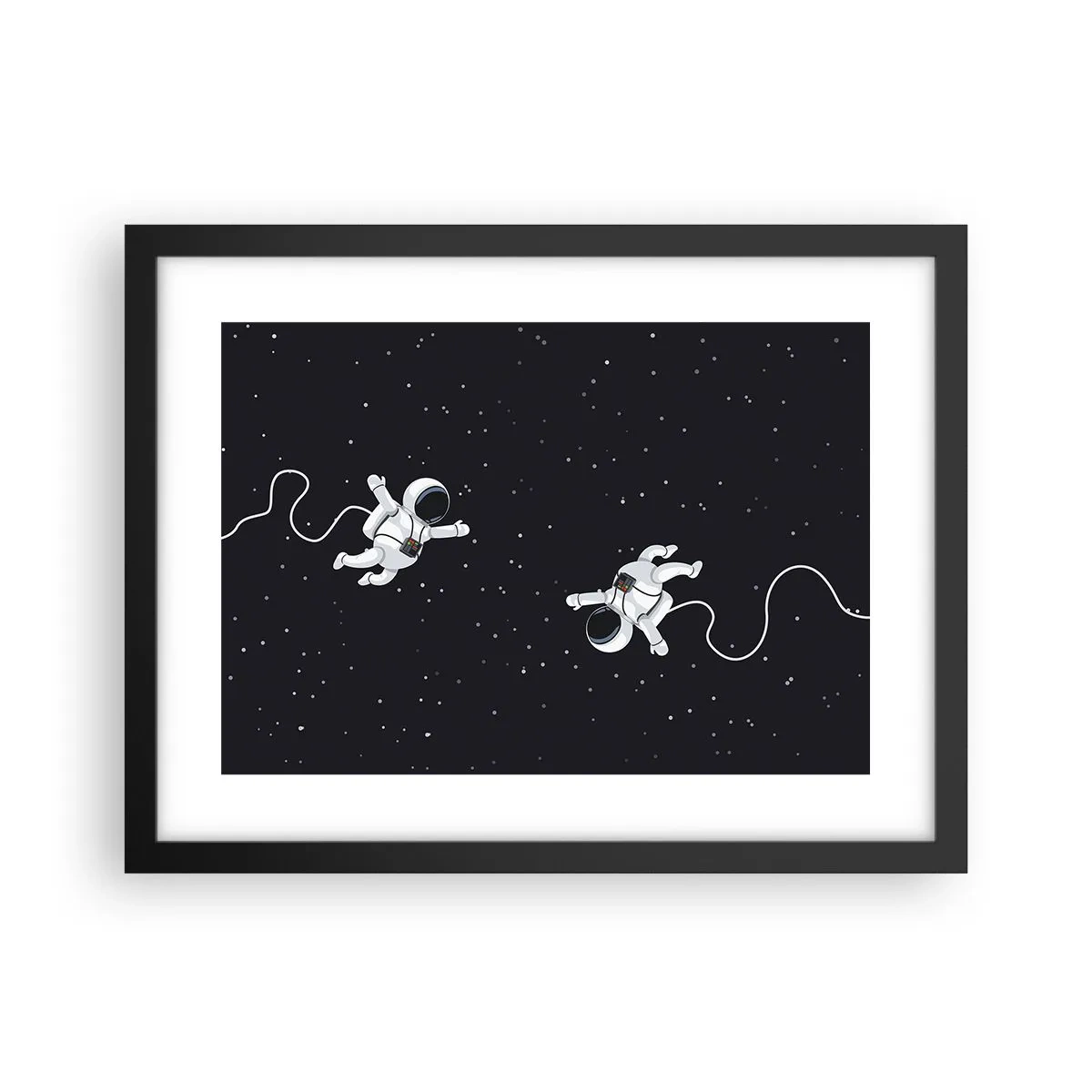 Poster in black frame - Space Dance - 40x30 cm