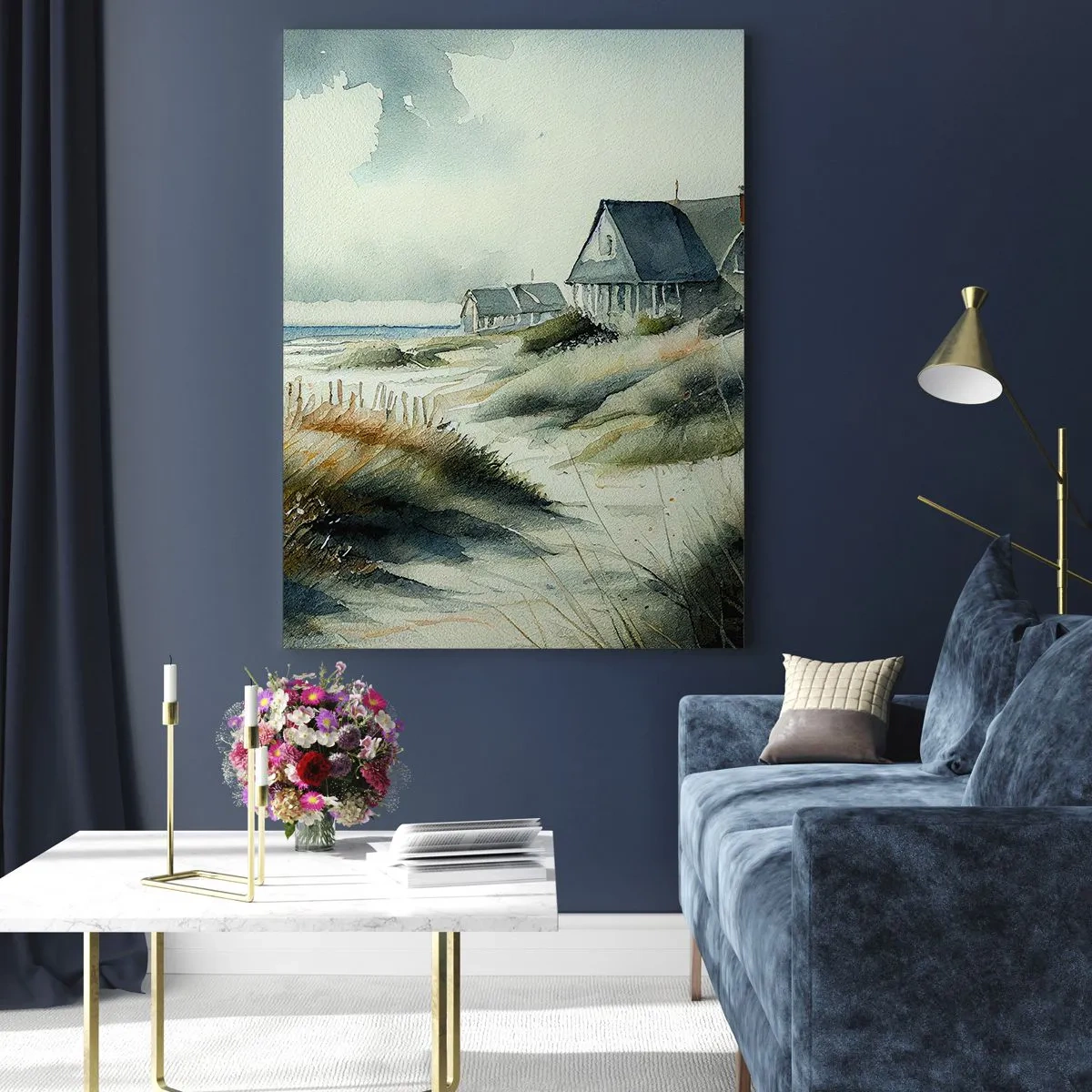 Glass picture - Away from the Hustle and Bustle - 50x70 cm