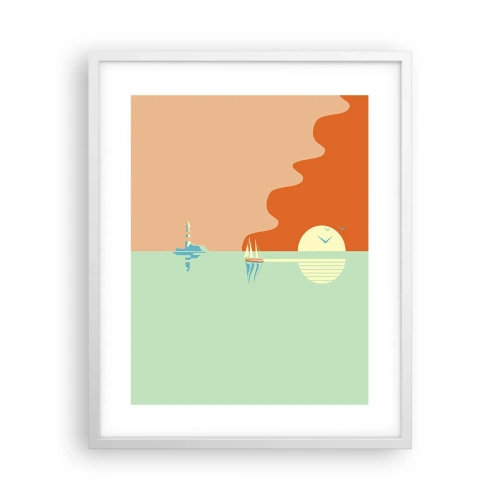 Poster in white frmae - Ideal Sea Landscape - 40x50 cm