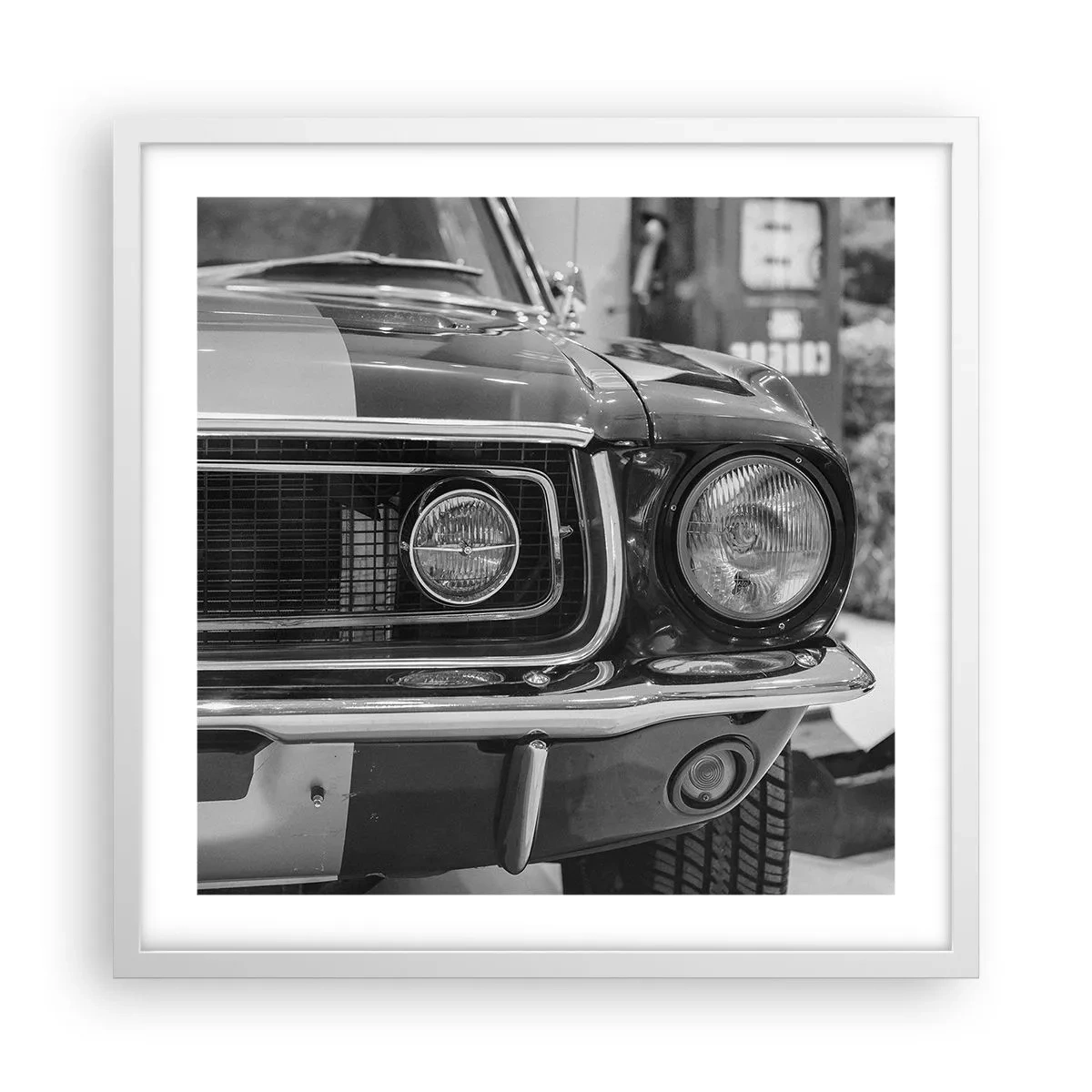 Poster in white frmae - Rough Ride - 50x50 cm