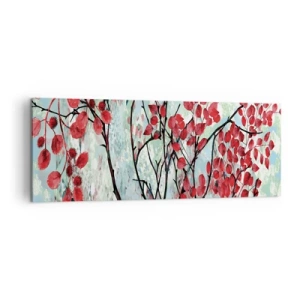 Canvas picture - Tree in Scarlet - 140x50 cm