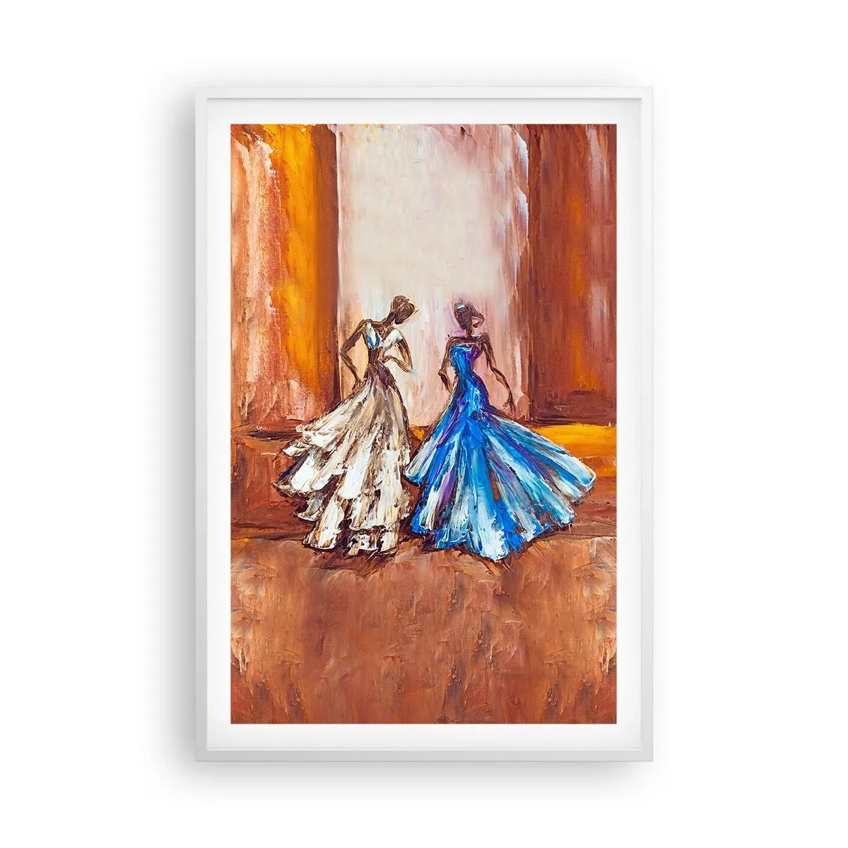 Poster in white frmae - Charming Duo - 61x91 cm