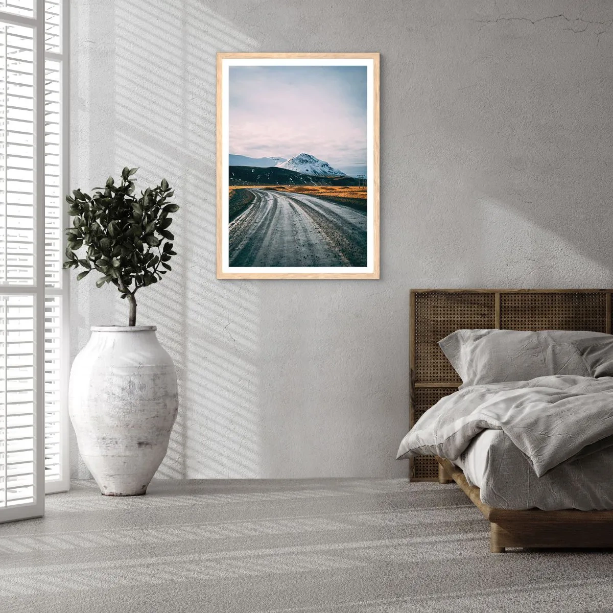 Poster in light oak frame - In Icelandic Climate - 50x70 cm