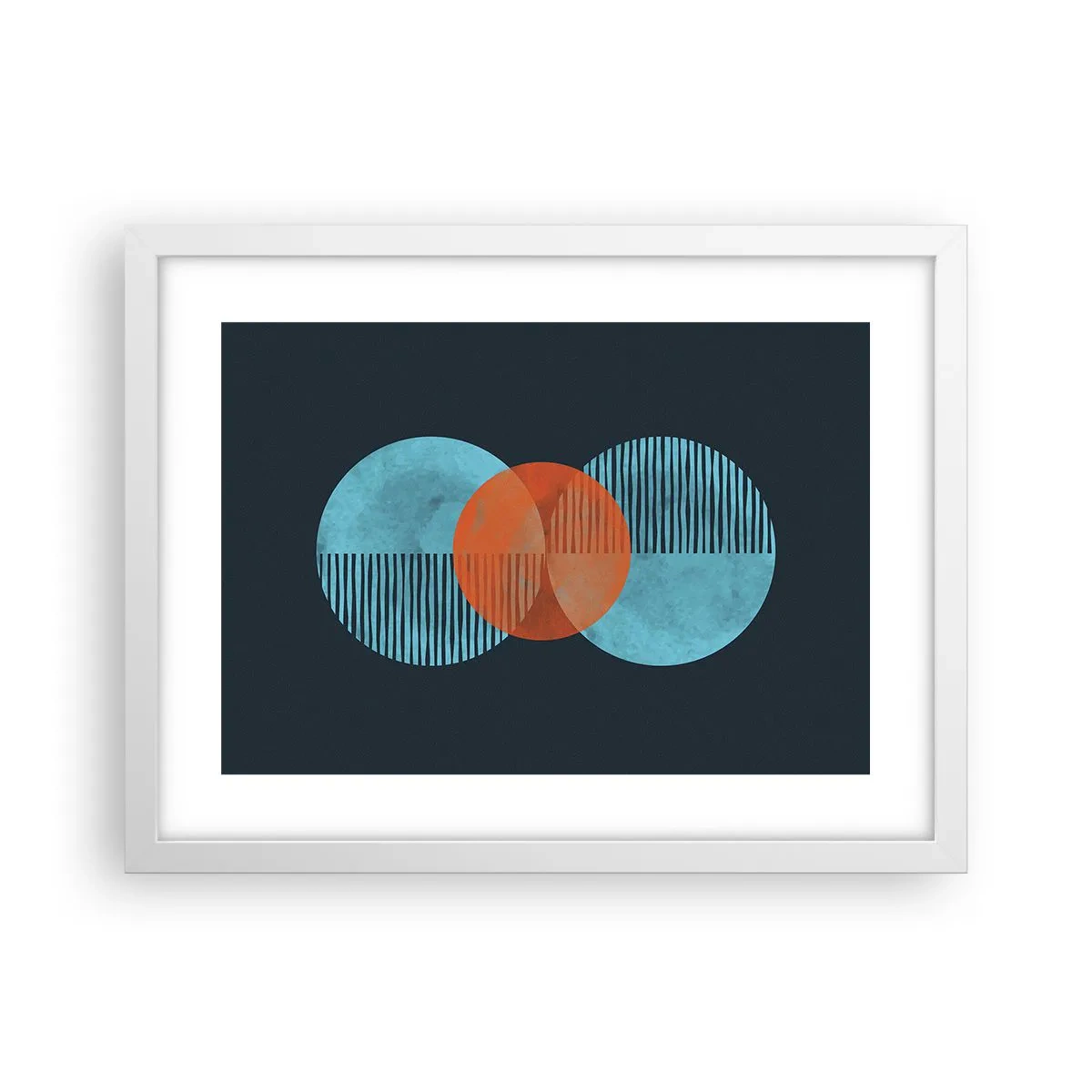 Poster in white frmae - Symmetrical Composition - 40x30 cm