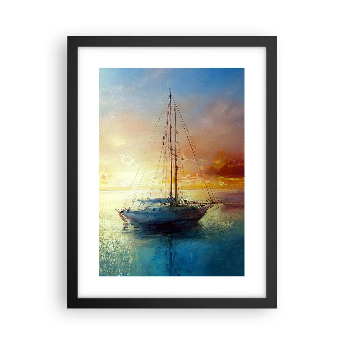 Poster in black frame - In a Golden Bay - 30x40 cm