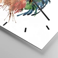 Clock face with lines