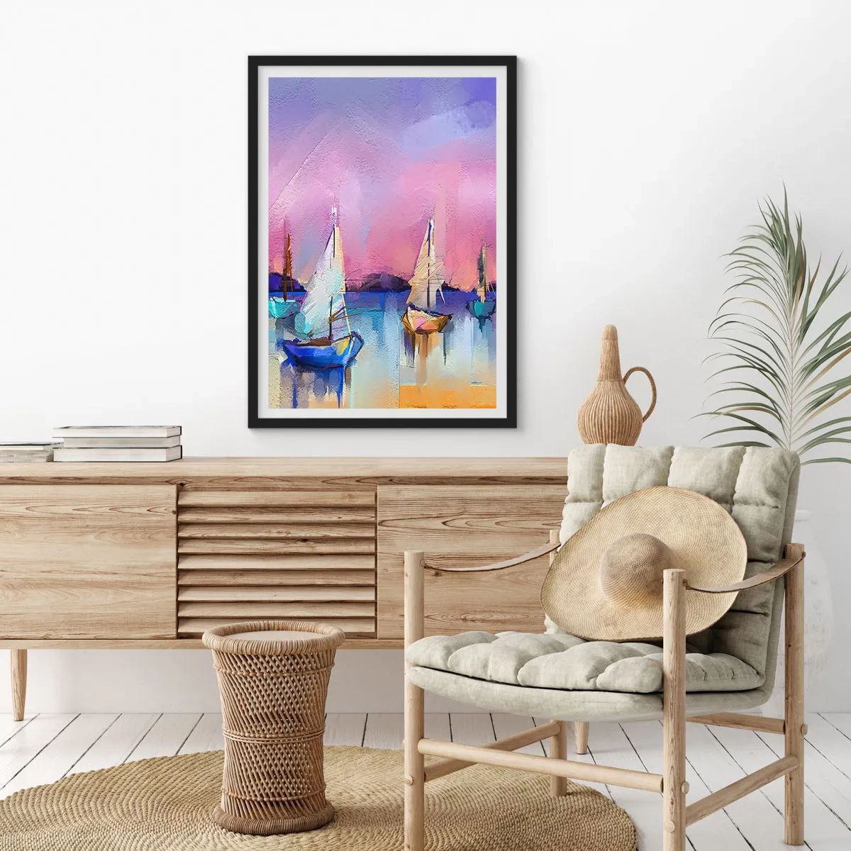 Poster in black frame - Direction: High Sees - 40x50 cm