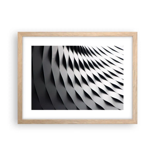 Poster in light oak frame - On the Surface of the Wave - 40x30 cm