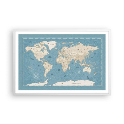 Poster in white frmae - World Within Your Fingertips - 91x61 cm
