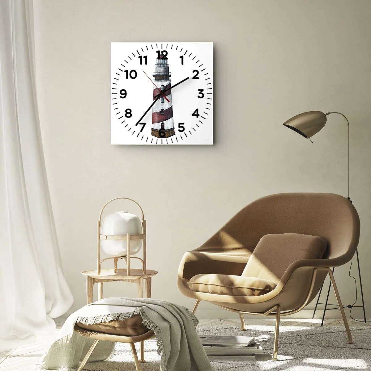 Wall clock - Clock on glass - Always on Guard - 30x30 cm