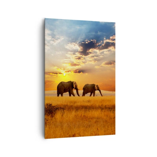 Canvas picture - Family Walk - 80x120 cm
