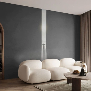 Photo Wallpaper Premium Canvas - Step to Bright Future - Abstraction, Man, Piece - 500x350 cm