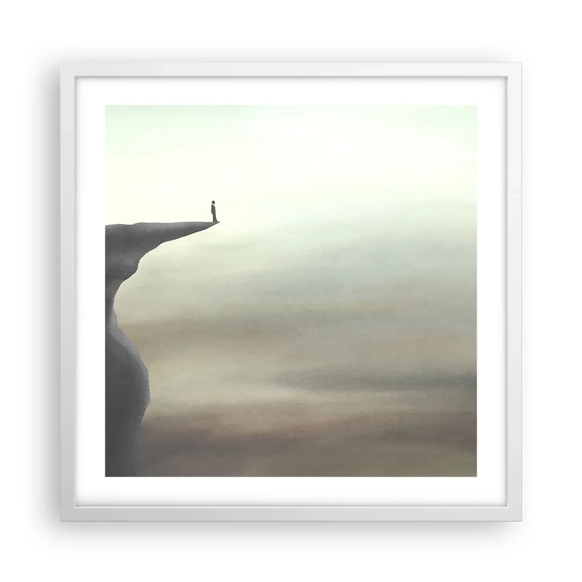 Poster in white frmae - Upwards, Naturally! - 50x50 cm