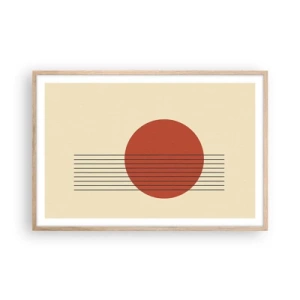 Poster in light oak frame - Around and Beoynd - 91x61 cm
