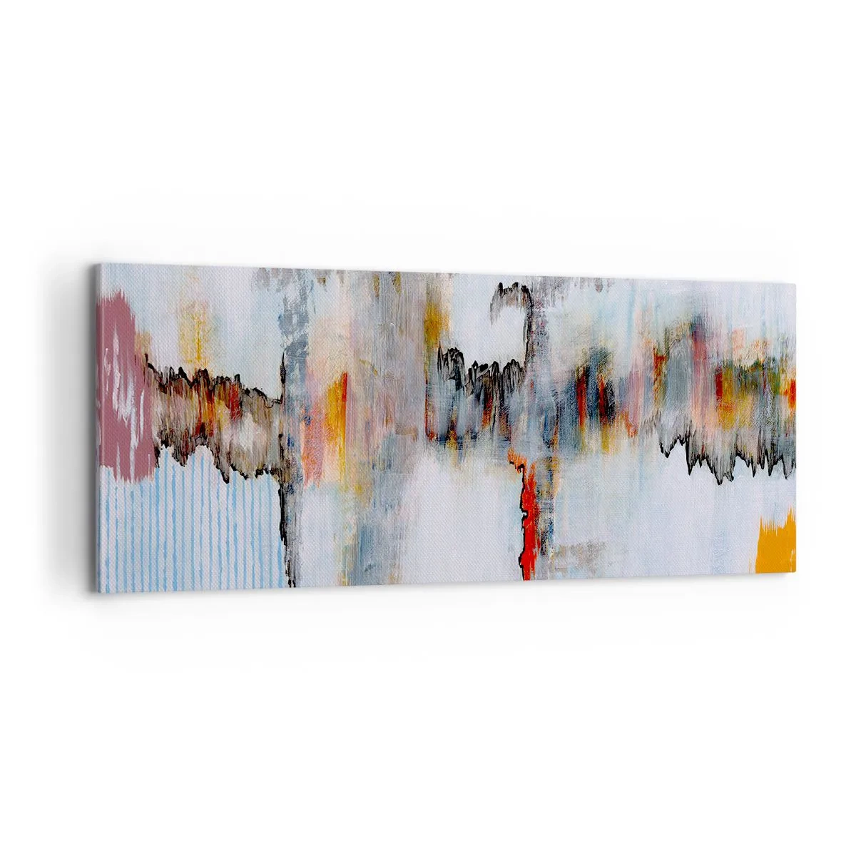 Canvas picture - With a Stick on Water - 100x40 cm