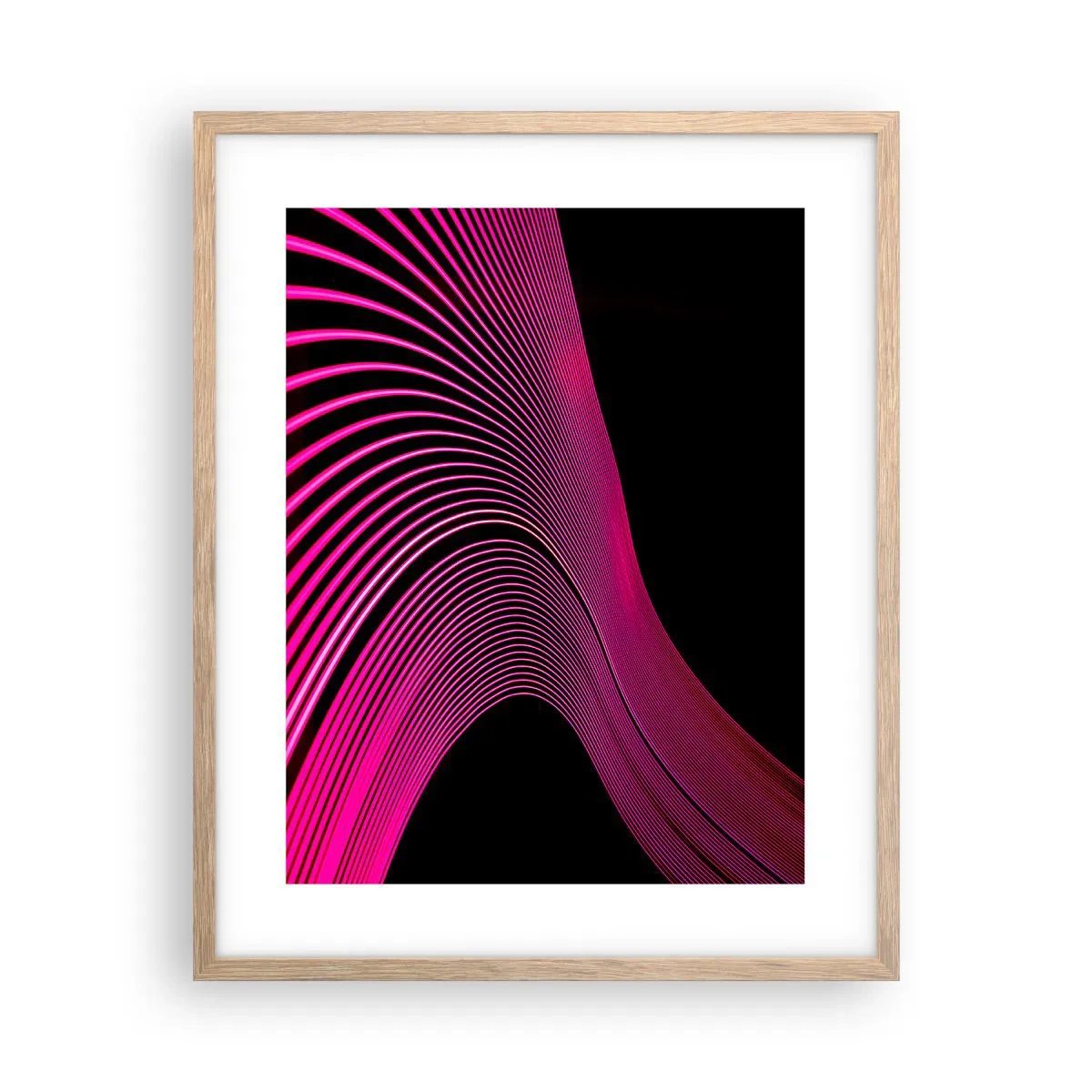 Poster in light oak frame - Alley of Light - 40x50 cm