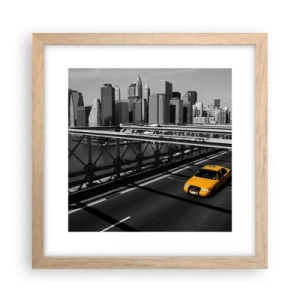 Poster in light oak frame - Colour of a Big City - 30x30 cm