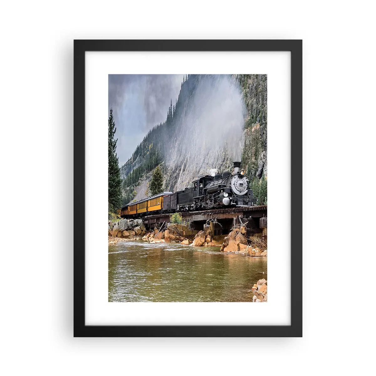 Poster in black frame - Where Are You off to? - 30x40 cm