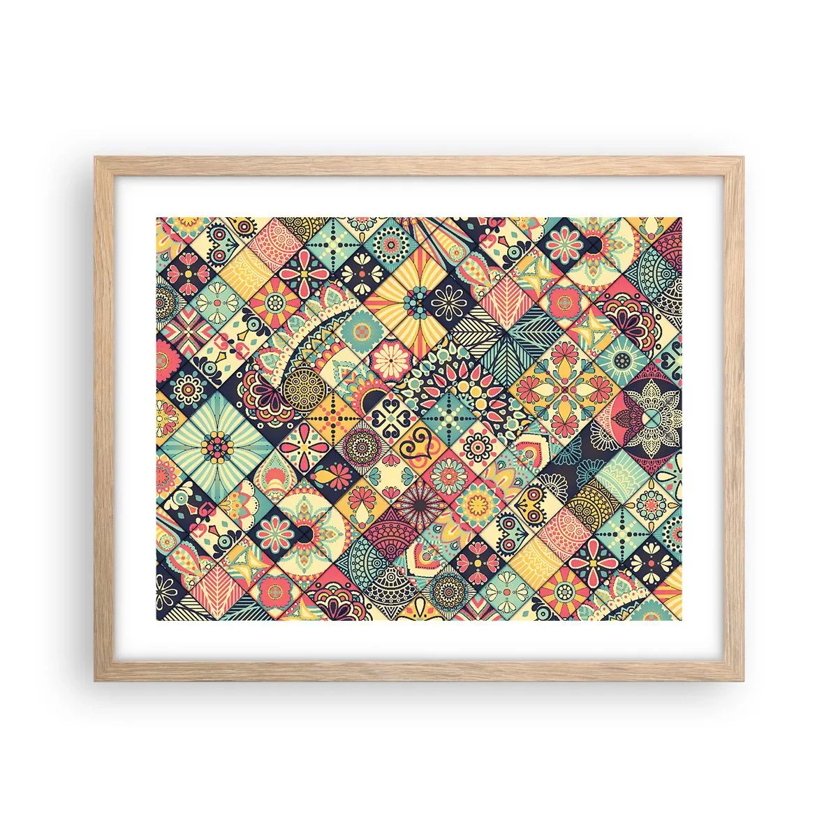Poster in light oak frame - Moroccan Style - 50x40 cm