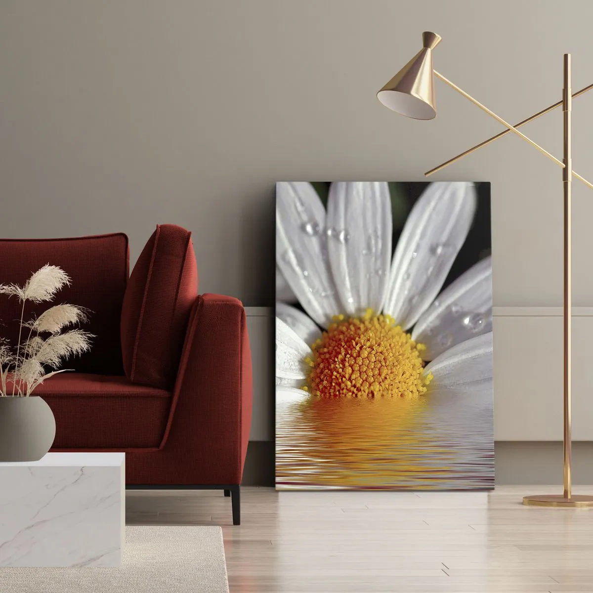 Canvas picture - Sunrise of a Daisy - 45x80 cm