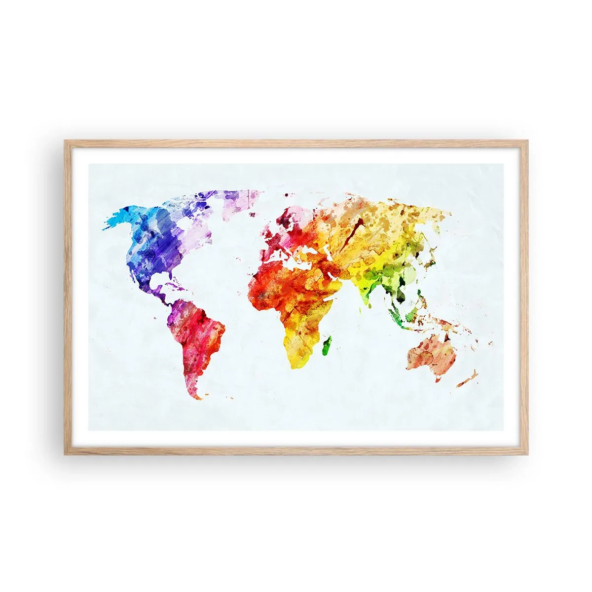 Poster in light oak frame - All Colours of Light - 91x61 cm