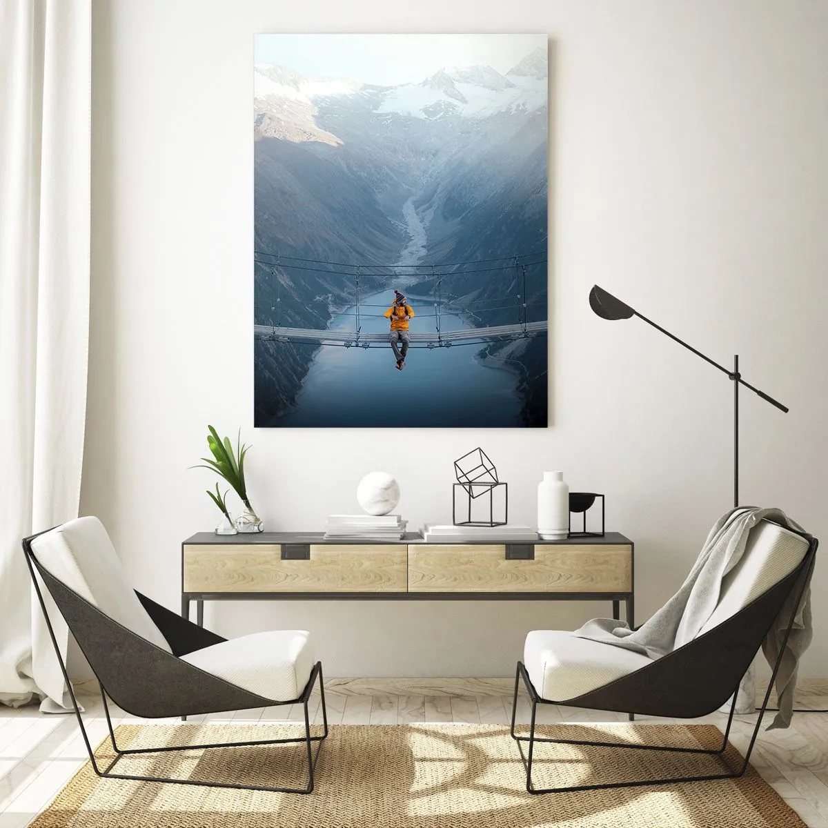 Glass picture - Suspended in Delight - 70x100 cm