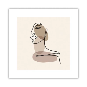 Poster - Listening to Herself - 30x30 cm