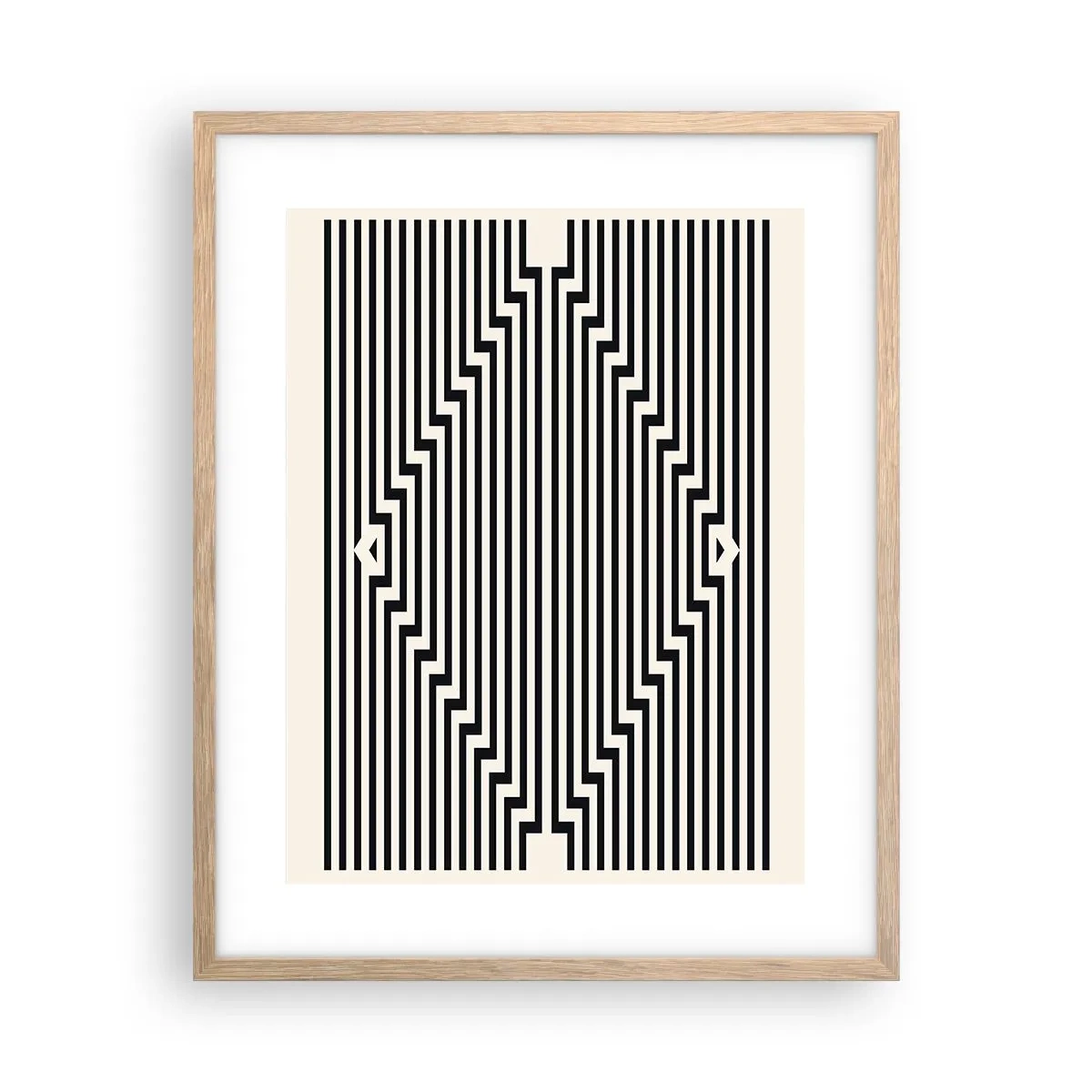 Poster in light oak frame - Geometrical Illusion - 40x50 cm