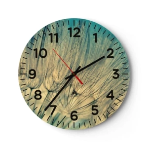 Wall clock - Clock on glass - Waiting for the Wind - 30x30 cm