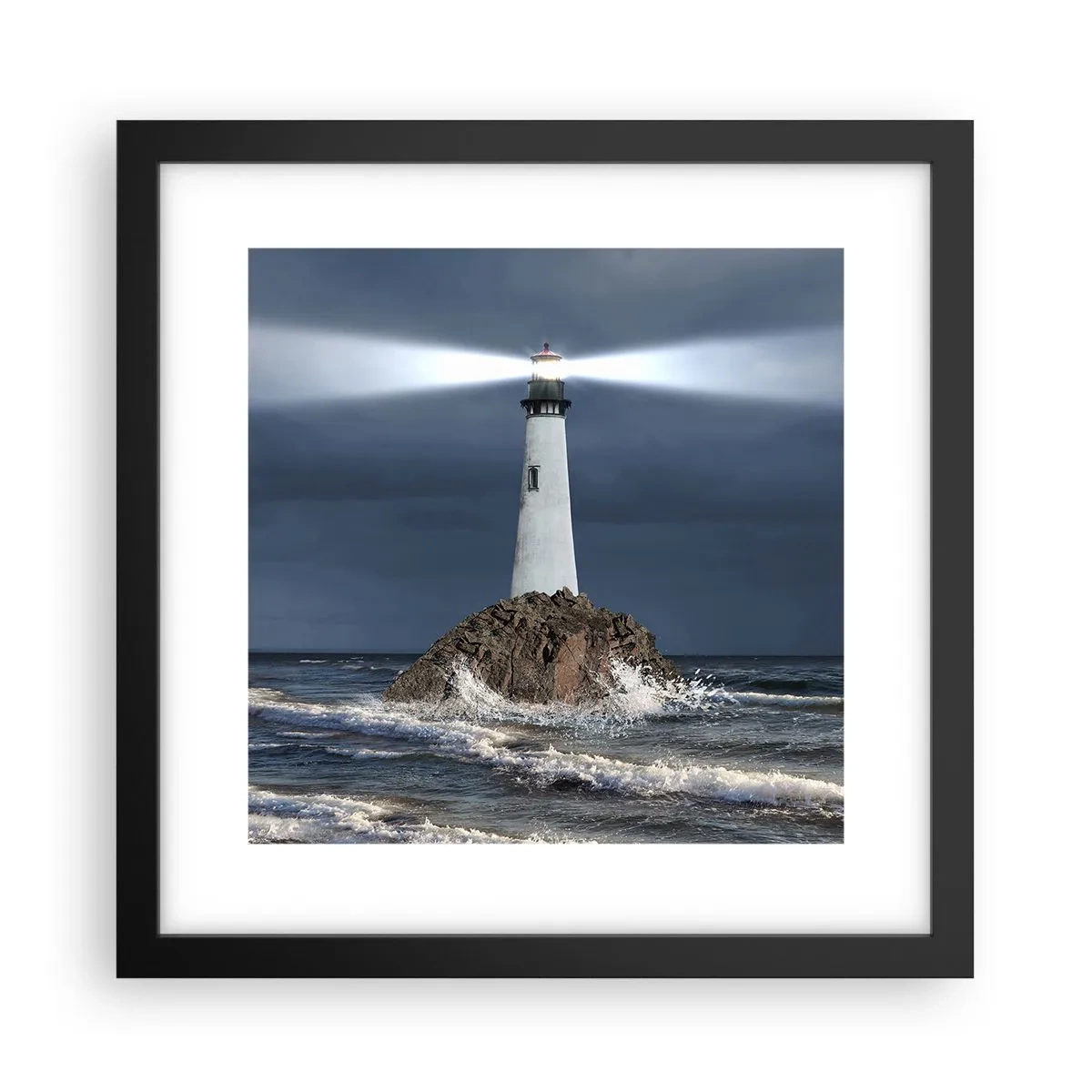 Poster in black frame - Here…Here…Here! - 30x30 cm