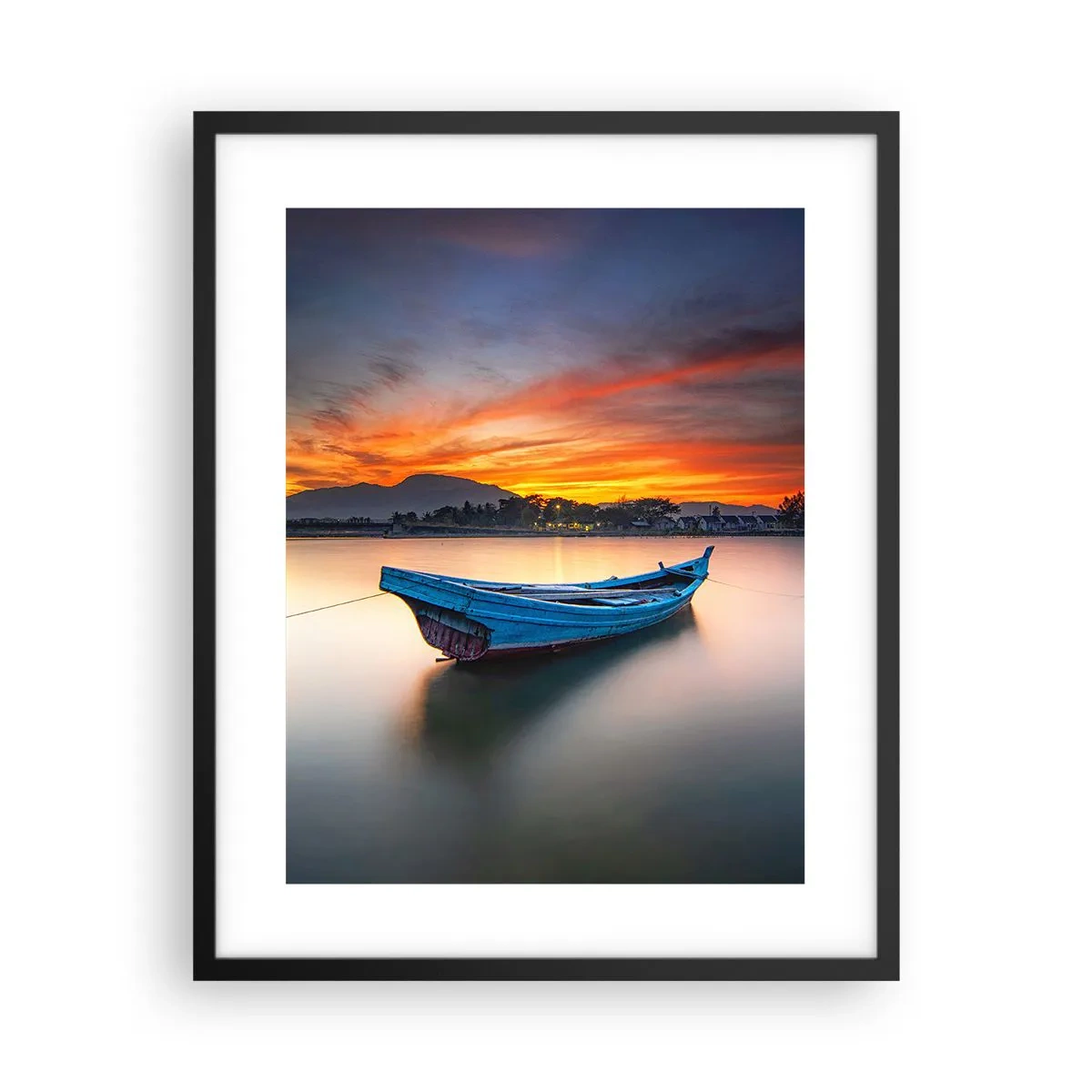 Poster in black frame - Here Comes a Good Night - 40x50 cm