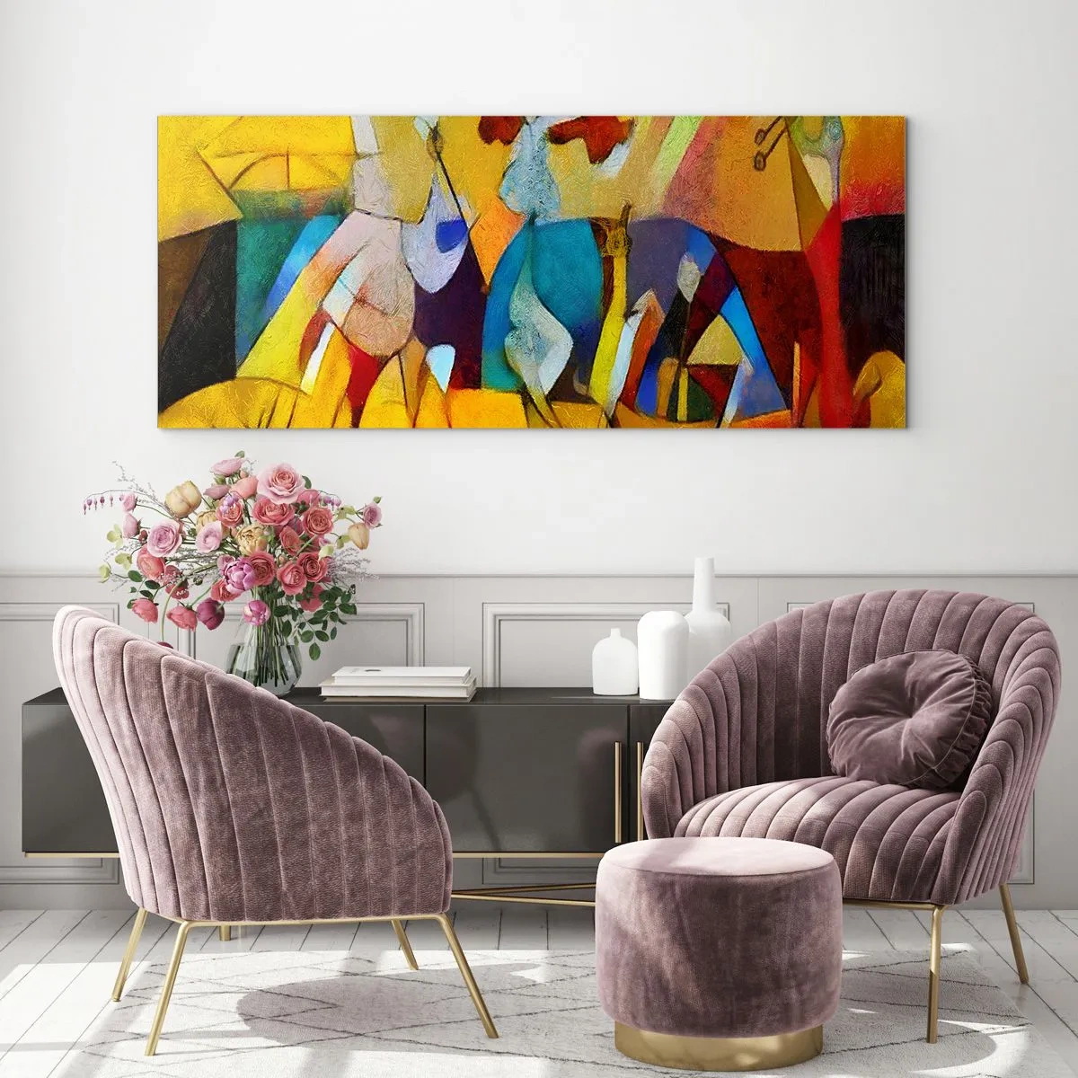 Glass picture - Sun -Life - Happiness - 160x50 cm
