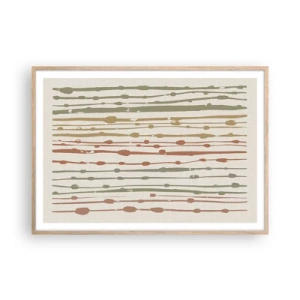 Poster in light oak frame - Musical Colour Notation - 100x70 cm