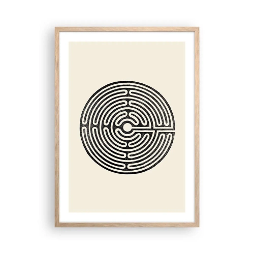 Poster in light oak frame - Mysterious Order - 50x70 cm