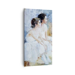 Canvas picture - Young Swans Resting - 65x120 cm