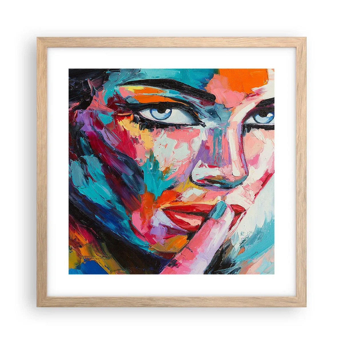 Poster in light oak frame - Our First Secret - 40x40 cm