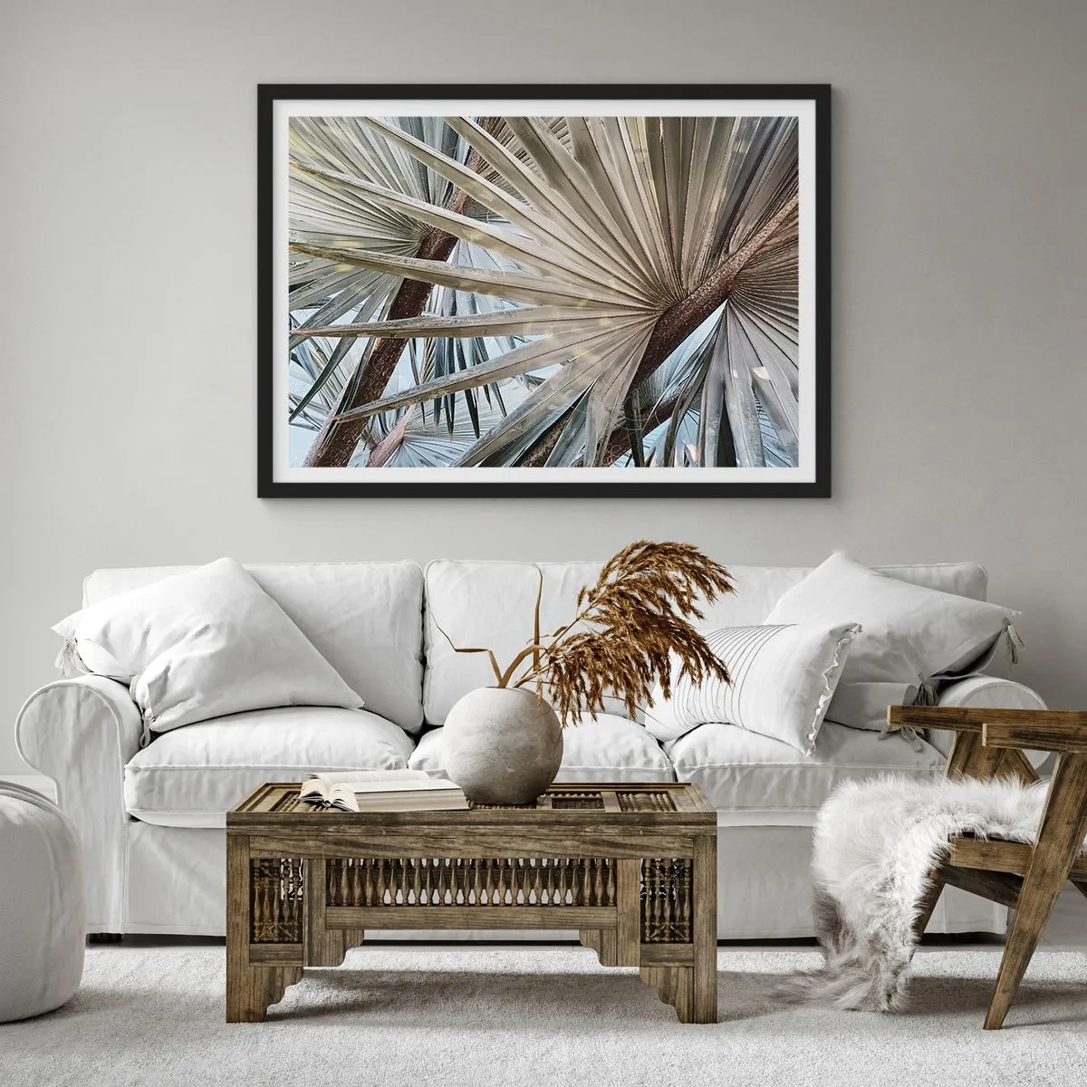 Poster in black frame - Fans in tropics - 70x50 cm