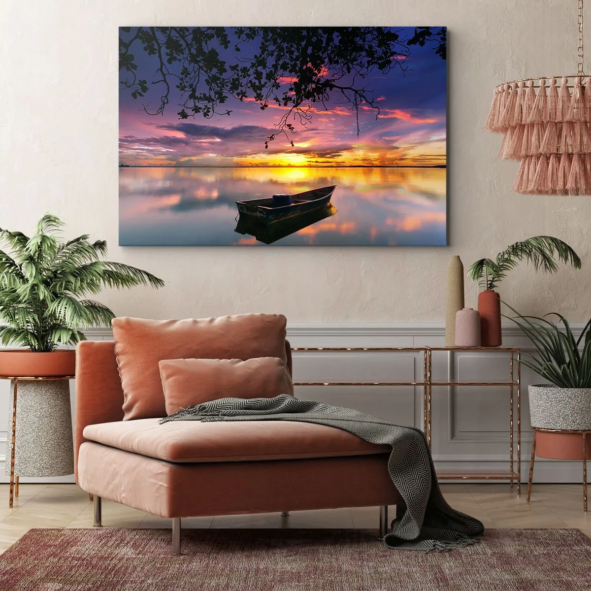 Canvas picture - Serenity of the Lake - 120x80 cm
