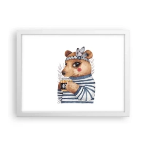 Poster in white frmae - Sweet Lady Bear - 40x30 cm