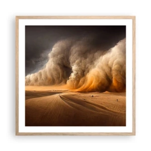 Poster in light oak frame - Rage of the Desert - 60x60 cm