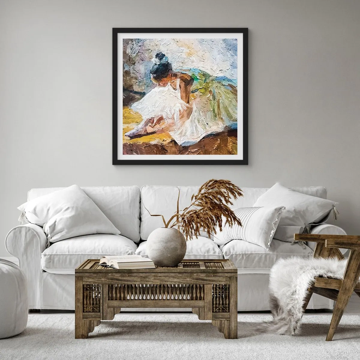 Poster in black frame - From Degas' Painting - 60x60 cm