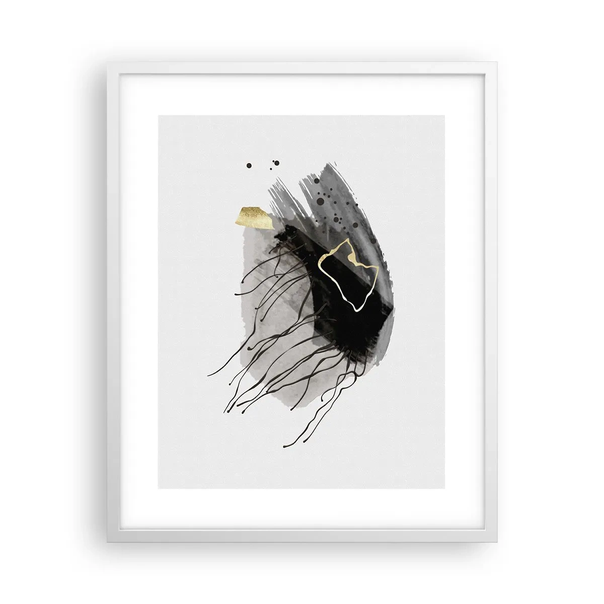 Poster in white frmae - In Black and Gold - 40x50 cm