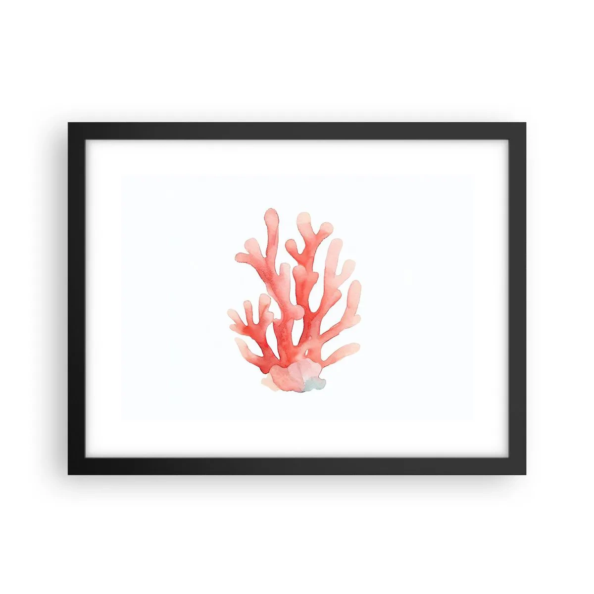 Poster in black frame - Coral Colour Colars - 40x30 cm