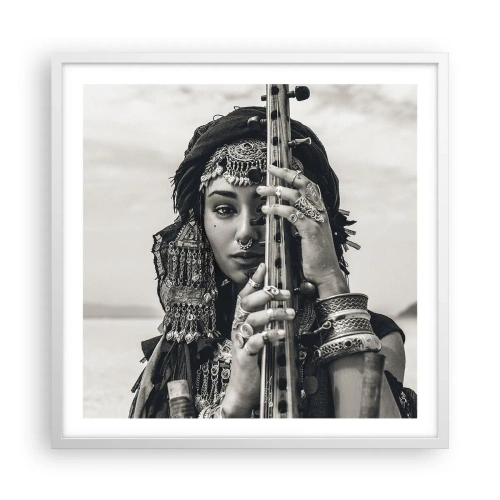 Poster in white frmae - Only Music of the Orient - 60x60 cm