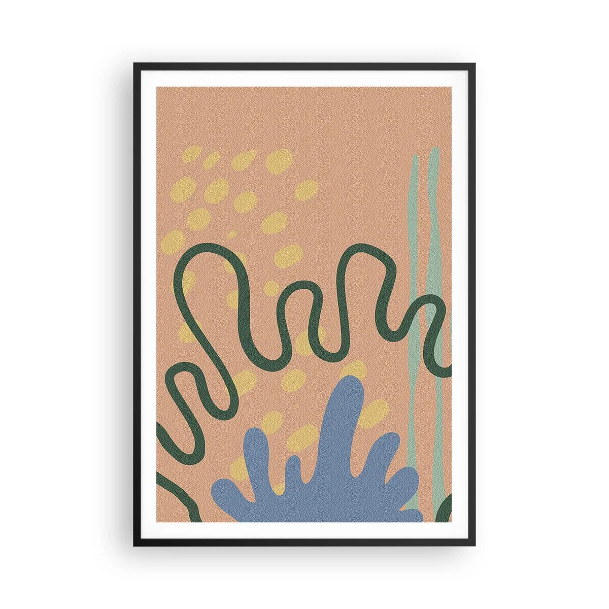 Poster in black frame - Abstract: Variety of Nature - 70x100 cm