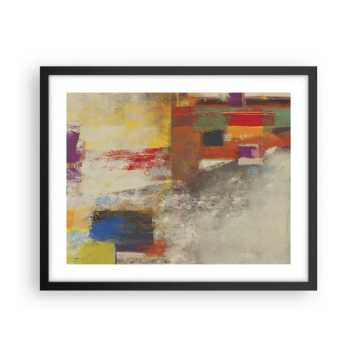 Poster in black frame - Geometry of Colours - 50x40 cm