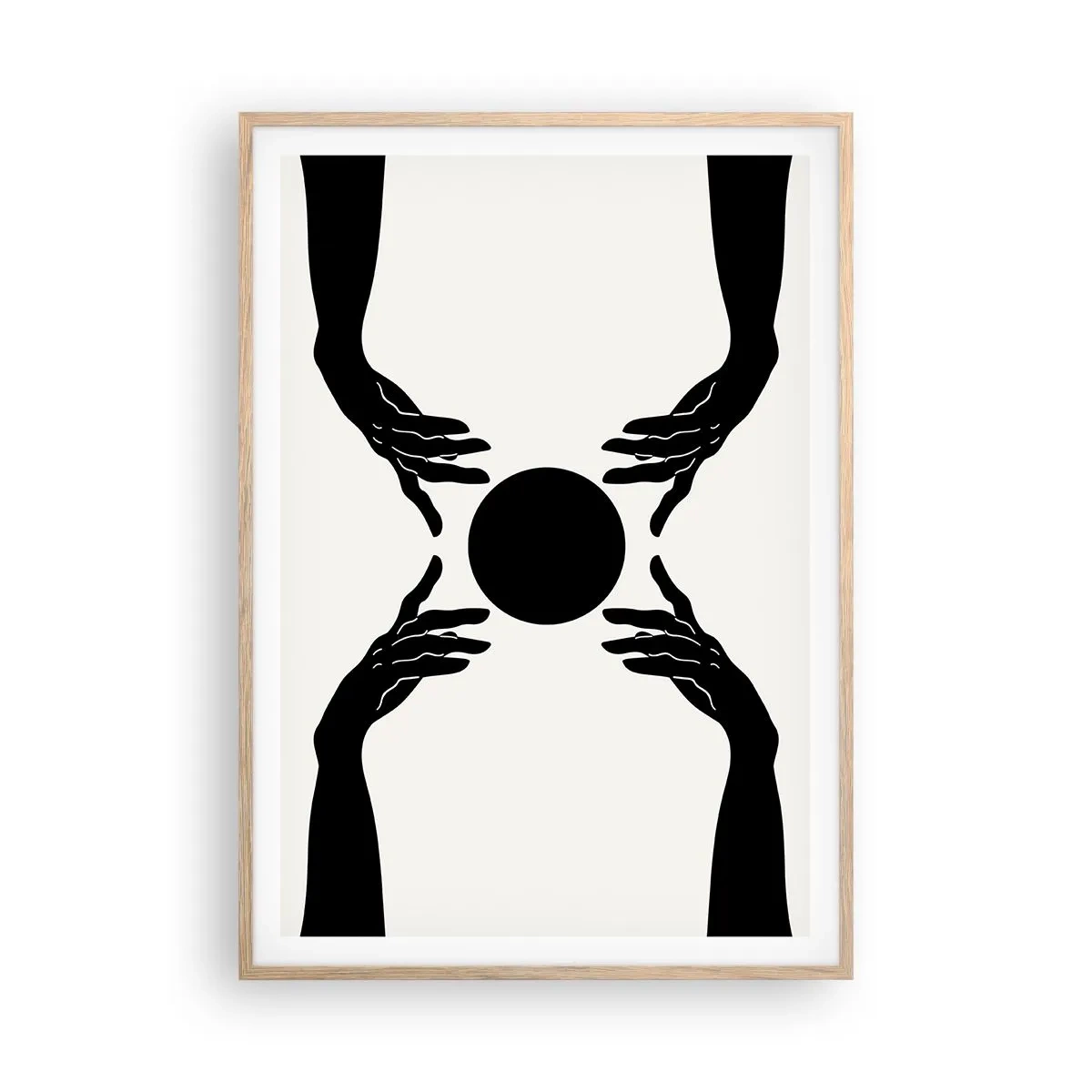 Poster in light oak frame - Secret Sign - 70x100 cm