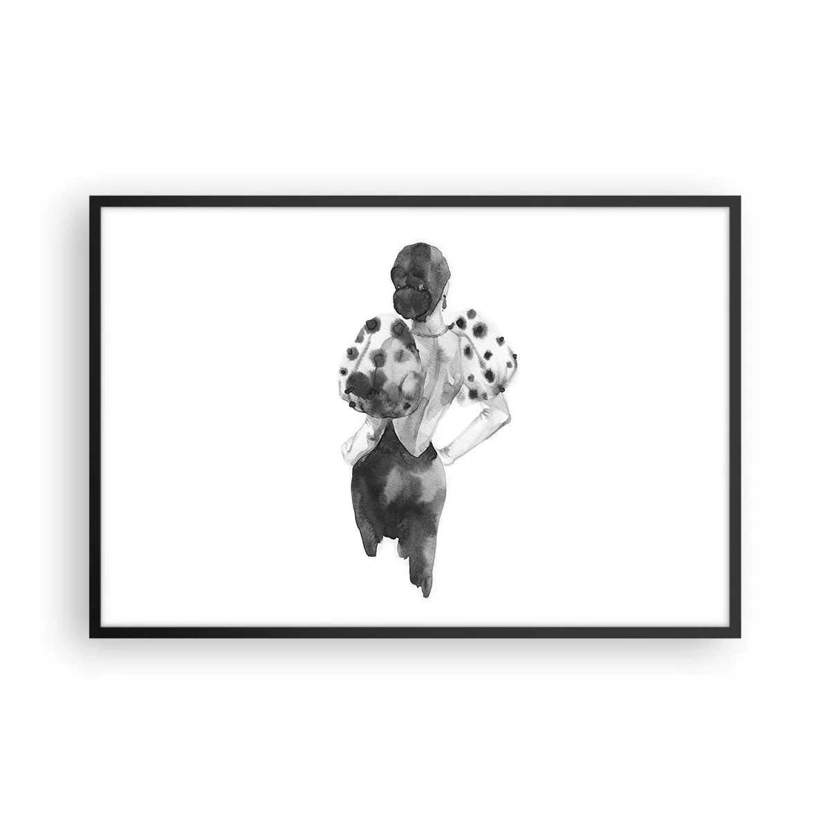 Poster in black frame - She Passed by - 91x61 cm