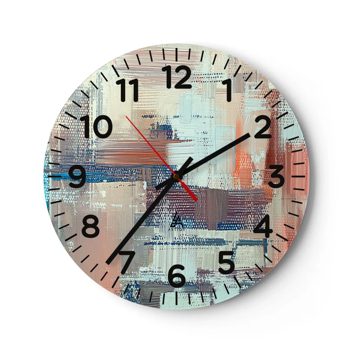 Wall clock - Clock on glass - Reaching Light - 30x30 cm