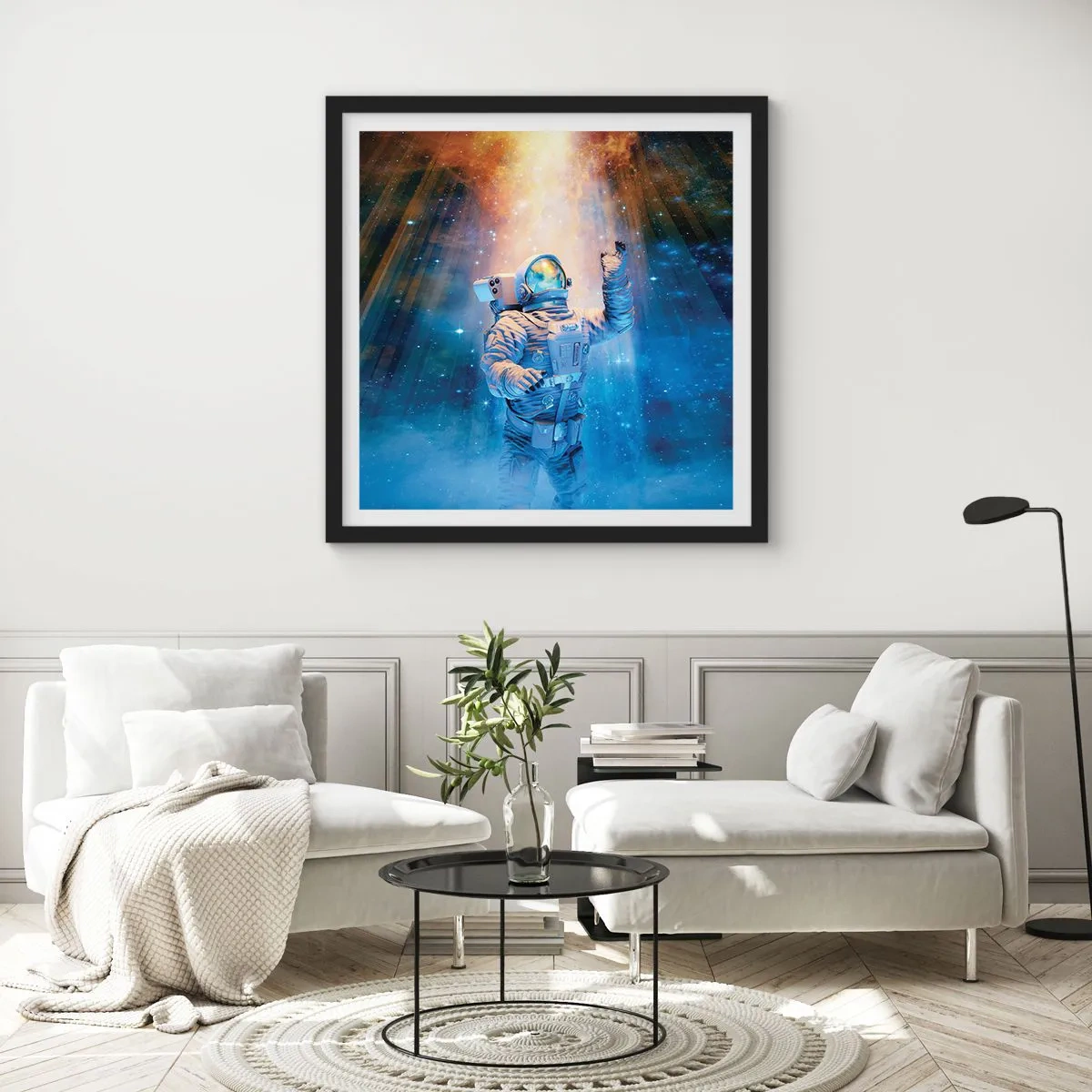 Poster in black frame - Finally at the Destination - 50x50 cm